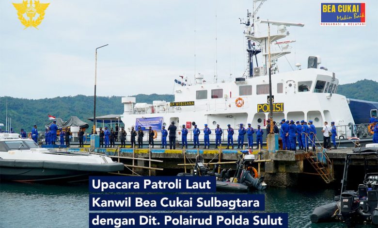 indoposco Bea Cukai dan Polairud Gelar Patroli Bersama di Perairan Sulut