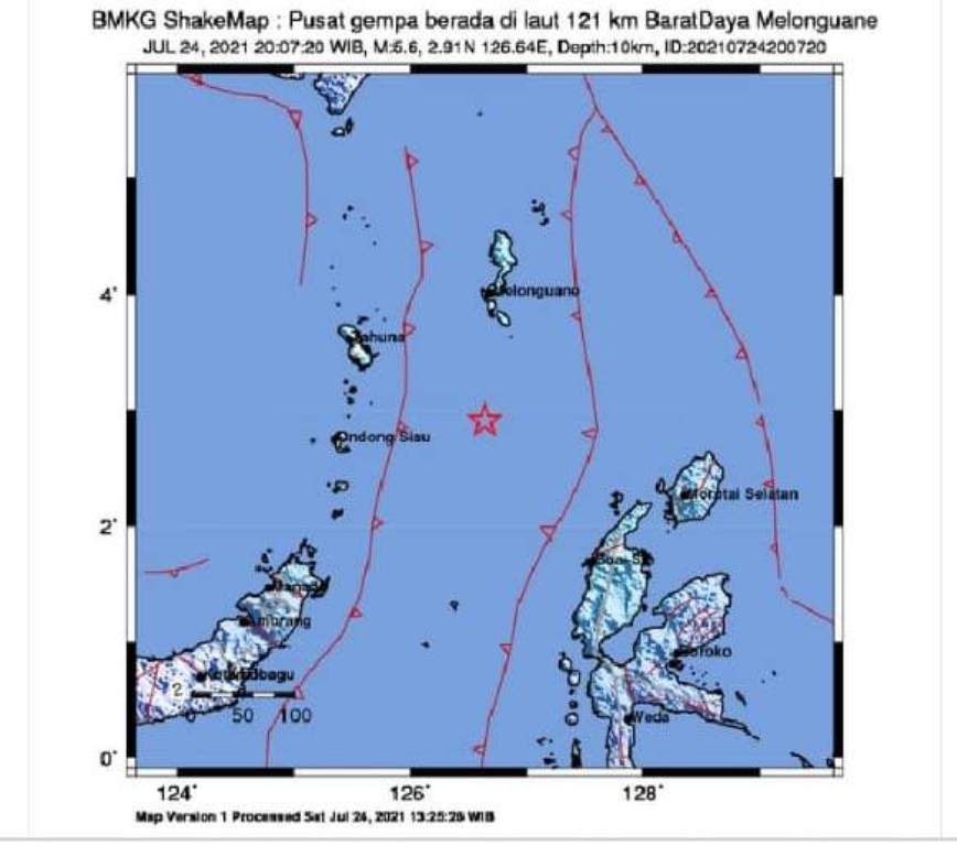 Gempa 5 6 Magnitudo Guncang Kep Talaud Sulut Indoposco