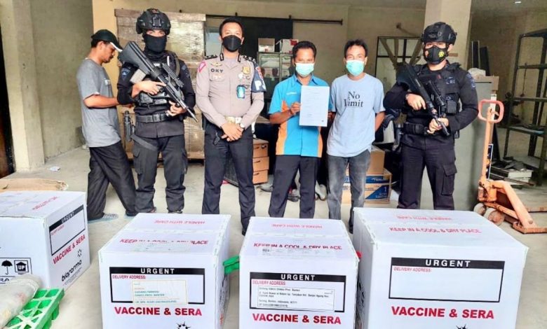 polda banten pengawalan vaksin