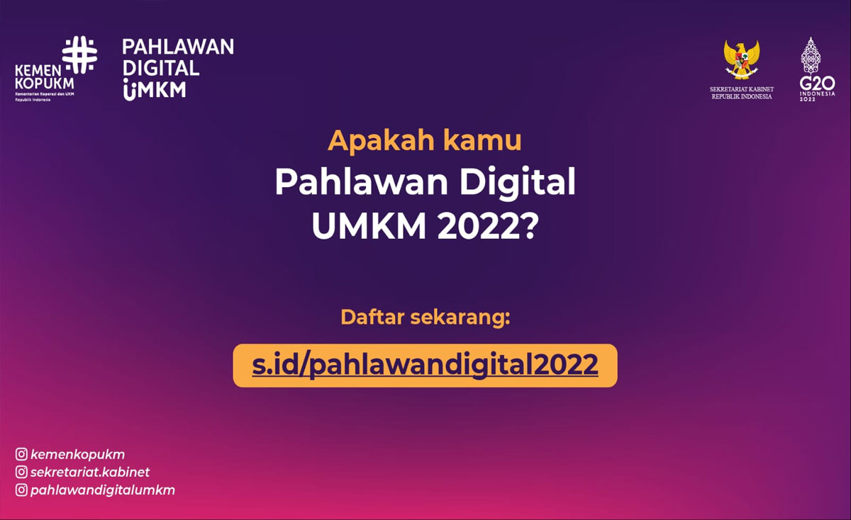 Pendaftaran Pahlawan Digital UMKM 2022 Resmi Dibuka Indoposco