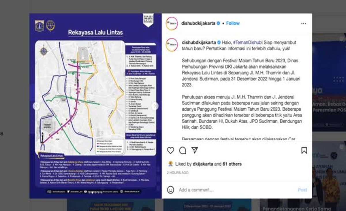 Catat Waktunya Ini Lima Rekayasa Lalulintas Di Jakarta Indoposco