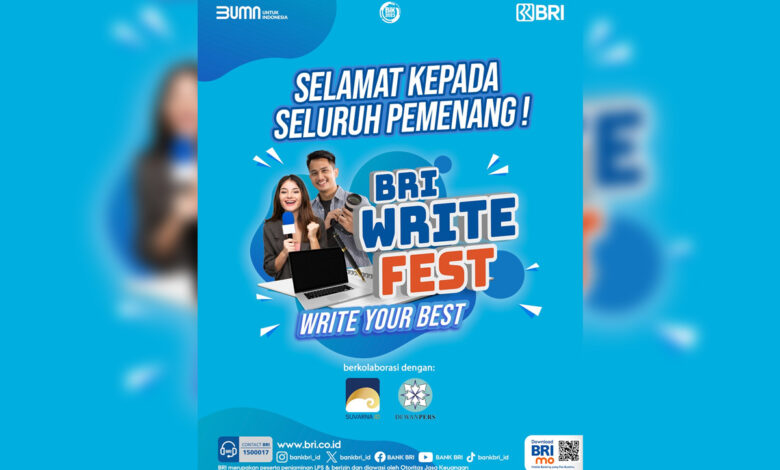 Pengumuman Ini Pemenang BRI Write Fest 2023 Indoposco