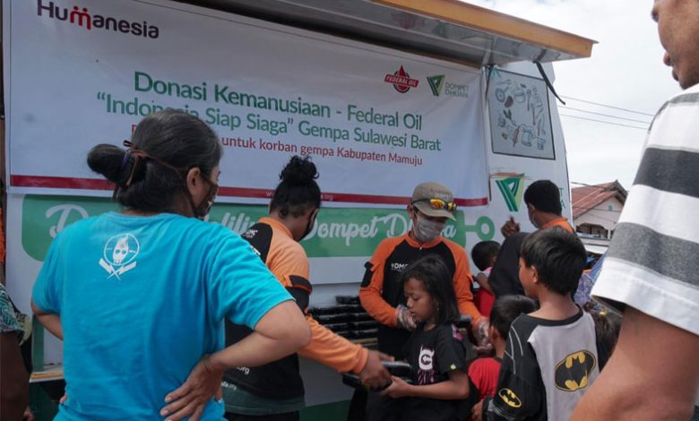 Federal Oil Gandeng Dompet Dhuafa Beri Donasi untuk Korban Bencana di Kalimantan dan Sulawesi