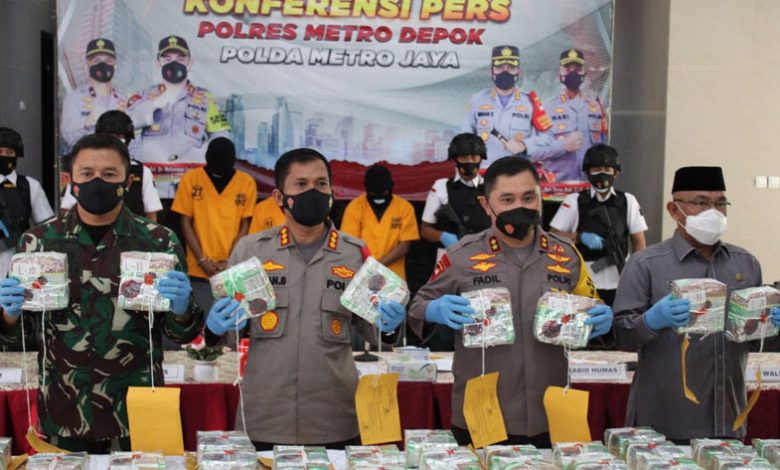 Sita 258 Kilogram Sabu, Polres Depok Tangkap 4 Anggota Sindikat Narkoba Antar Provinsi
