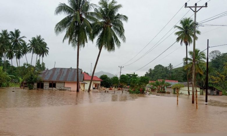 Banjir di Gorontalo, Tiga Desa Terendam