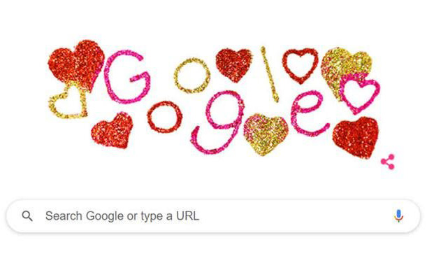 Google Ikut Rayakan Hari Valentine lewat Doodle Hari Ini