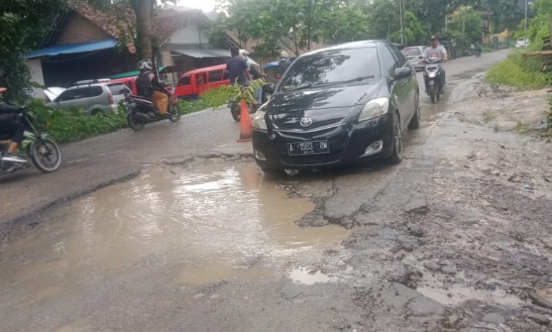 Kadin Banten Soroti Kerusakan Jalan Nasional Cirabit