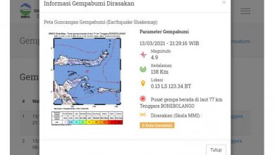 Gempa 4,9 Magnitudo Guncang Bone Bolango Gorontalo