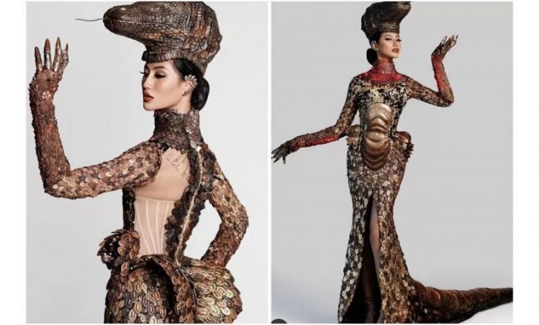 Ayu Maulida Dalam Balutan Kostum Komodo Di Miss Universe