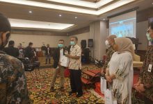 Suasana festival kuliner bertajuk ‘Pemulihan Sektor Pariwisata dan Ekonomi Kreatif Melalui Digitalisasi’ di Lido Resort Lake, Bogor, Jawa Barat, Rabu (6/5/2021)