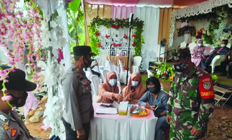 Langgar Prokes, Pesta Pernikahan Di Sukabumi Dibubarkan