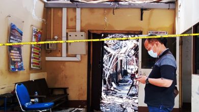 Kantor Satreskrim Polresta Banjarmasin Hangus Terbakar