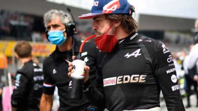 Pebalap tim Alpine Fernando Alonso jelang Grand Prix Austria, Red Bull Ring, Spielberg. (4/7/2021). Foto: Antara/Reuters/Christian Bruna