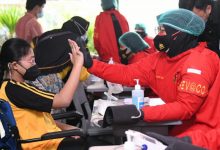 Korps Brimob Polri menggelar vaksinasi anak berkebutuhan khusus di gerai vaksin Merdeka Yayasan Dharma Asih dan YPLB Nusantara, Depok, Jumat (13/8/2021). Foto : Antara/HO-Humas Polri