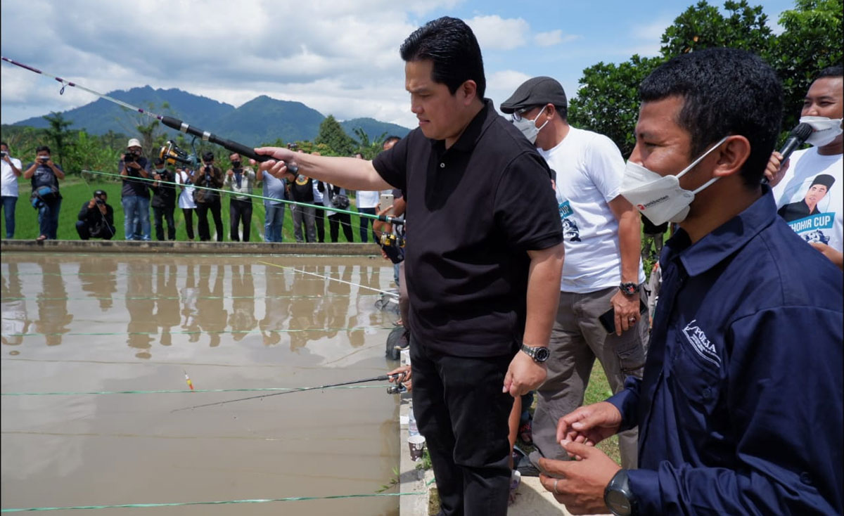 Gelar Erick Thohir Cup Menteri Bumn Jelaskan Filosofi Mancing Untuk