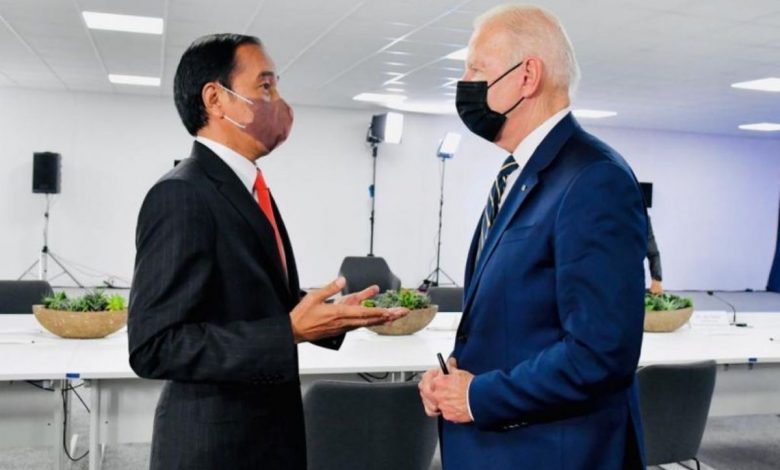 Presiden Joko Widodo bertemu dengan Presiden Amerika Serikat Joe Biden