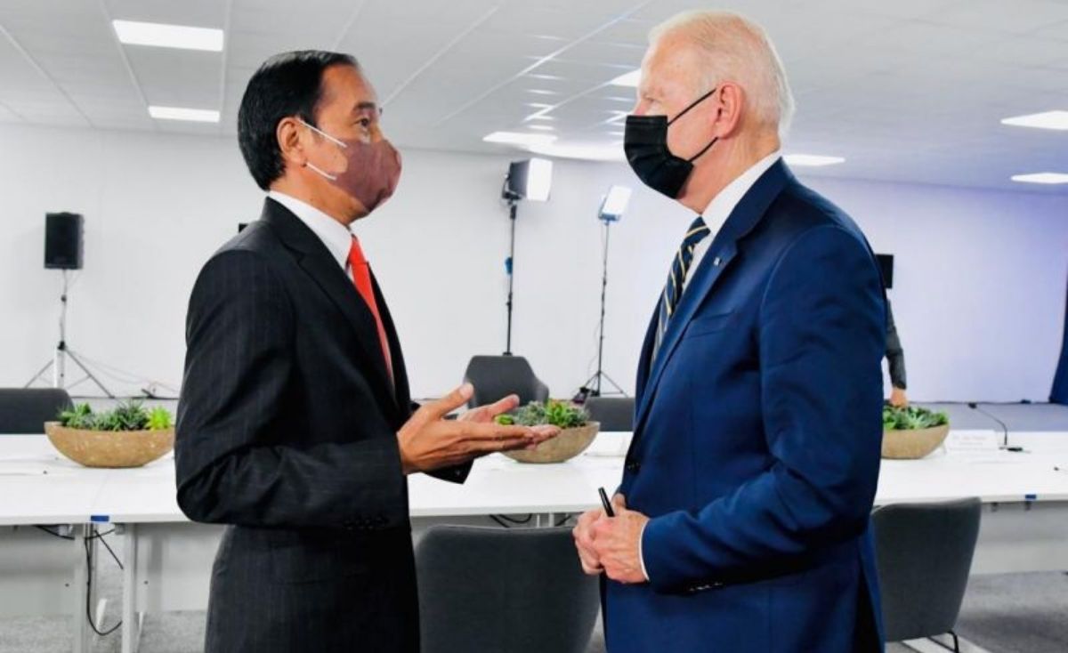 Presiden Joko Widodo bertemu dengan Presiden Amerika Serikat Joe Biden