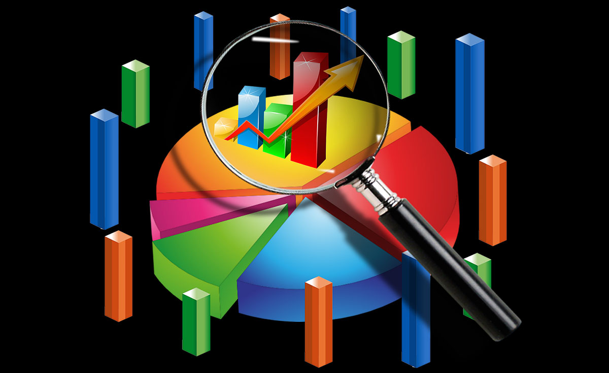 Illustrasi grafik pie chart