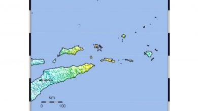 Peta kejadian gempa magnitudo 7,3 di Laut Banda pada Kamis dinihari