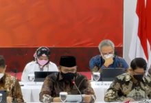 Tangkapan layar Menteri Agama Yaqut Cholil Qoumas dalam Taklimat Akhir Tahun 2021 tentang Monitoring dan Evaluasi Capaian Program Bidang Pembangunan Manusia dan Kebudayaan di Jakarta