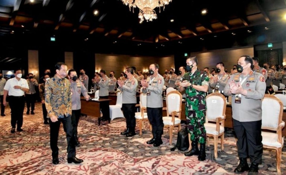 presiden RI menghadiri acara kepala kesatuan wilayah tahun 2021