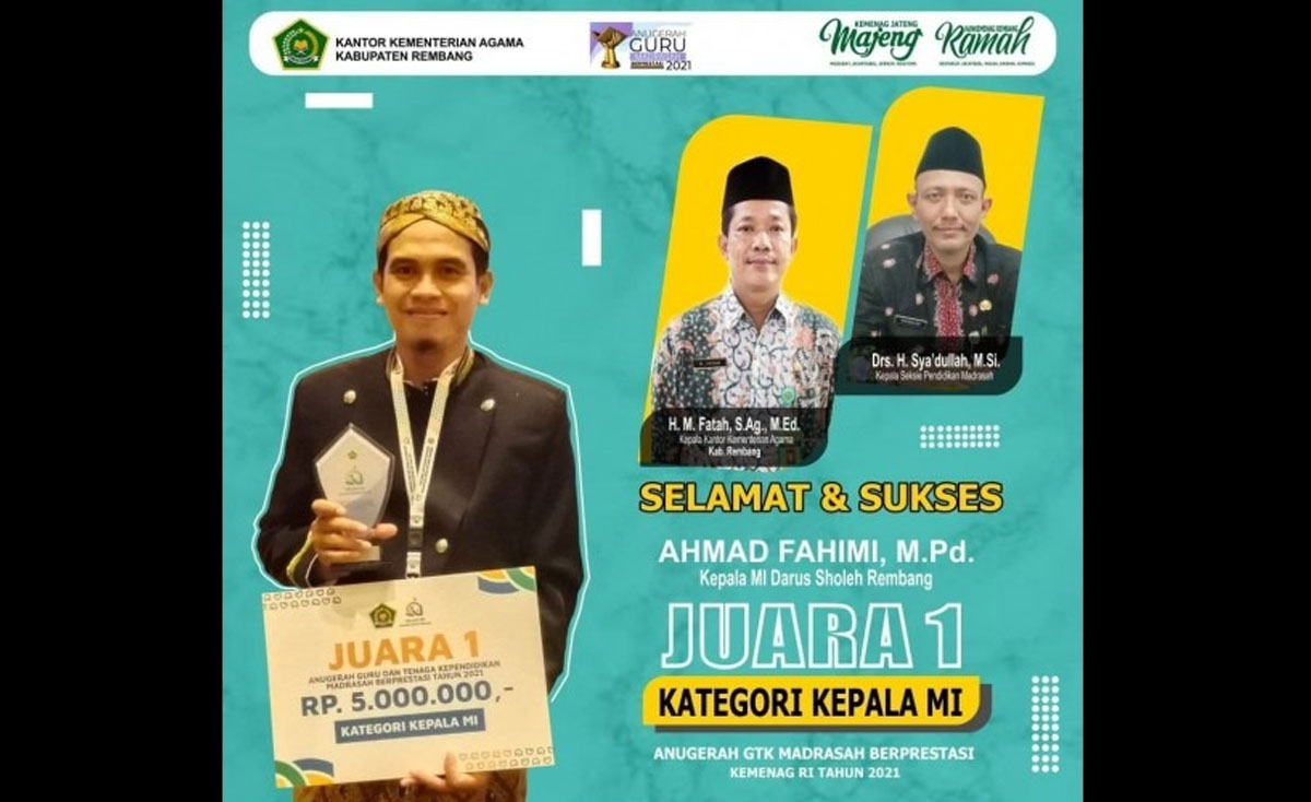 Juara Kepala MI Berprestasi Nasional