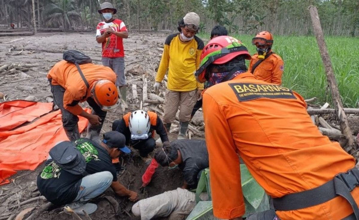 tim evakuasi mengevakusasi korban gunung semeru