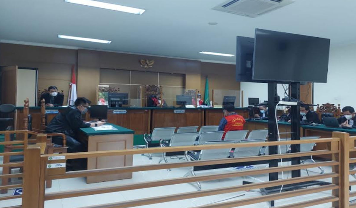 Suasana sidang vonis Mantan Kadishub Cilegon Uteng Dedi Apendi 5 Januari 2022
