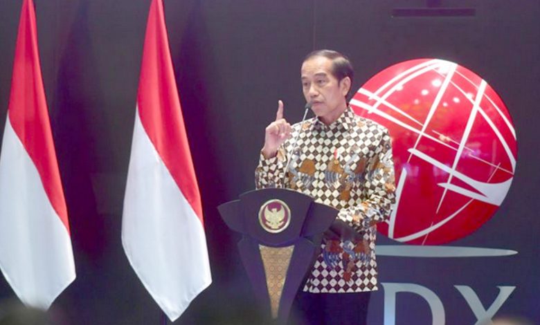 Presiden Joko Widodo meresmikan pembukaan perdagangan Bursa Efek Indonesia (BEI)