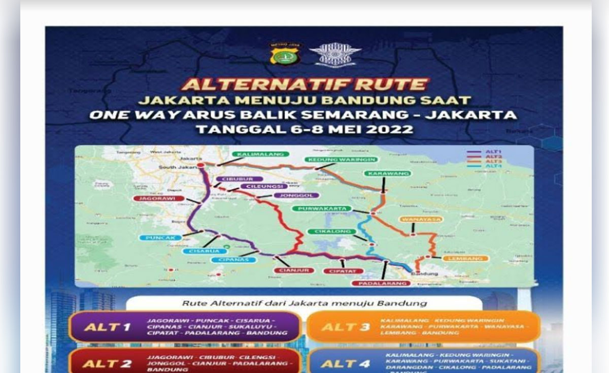 Ini Empat Rute Alternatif Ke Bandung Di Saat Arus Balik - Indoposco