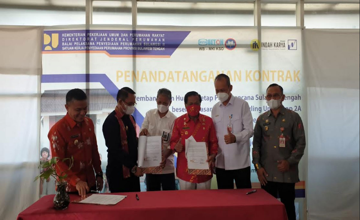 Kementerian Pupr Pemda Tandatangani Kontrak Pembangunan Huntap