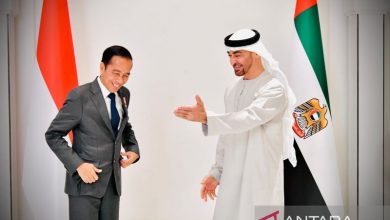 Presiden Ri Joko Widodo (Kiri) Melakukan Pertemuan Dengan Presiden Persatuan Emirat Arab (Pea) Sheikh Mohamed Bin Zayed (Kanan) Bin Sultan Al Nahyan Di Istana Al Shatie, Abu Dhabi, Jumat (1-7-2022). Foto : Biro Pers Sekretariat Presiden/Laily Rachev