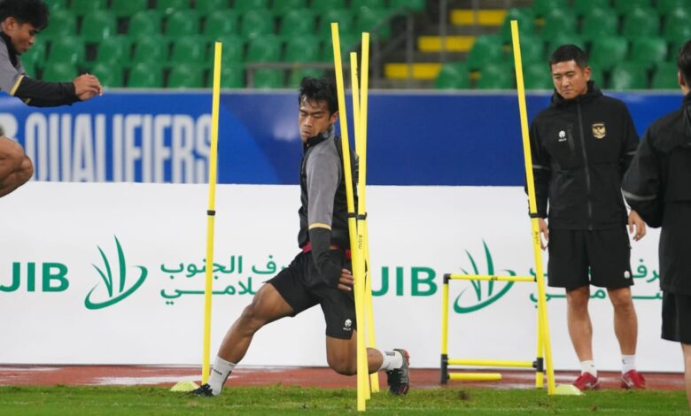 Timnas Indonesia menjalani latihan di Stadion Internasional Basra pada, Rabu (17/10/2023). Foto: Dok PSSI